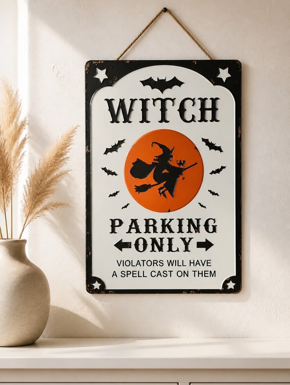 Ashland | Cute Halloween Witch Distressed Style Metal Sign